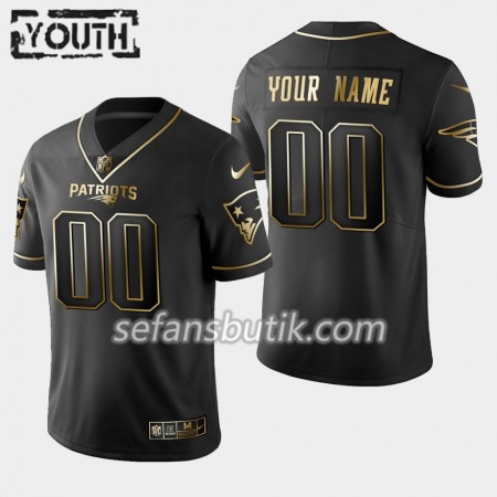 New England Patriots Tröjor Custom Nike Svart Golden Edition - Barn New England Patriots Tröjor Custom Nike Svart Golden Edition - Barn